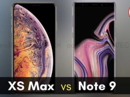 IPhone XS Max VS Samsung Galaxy Note 9 Camera, Price, Features and Specifications आईफ़ोन XS मैक्स और सैमसंग गैलेक्सी नोट 9